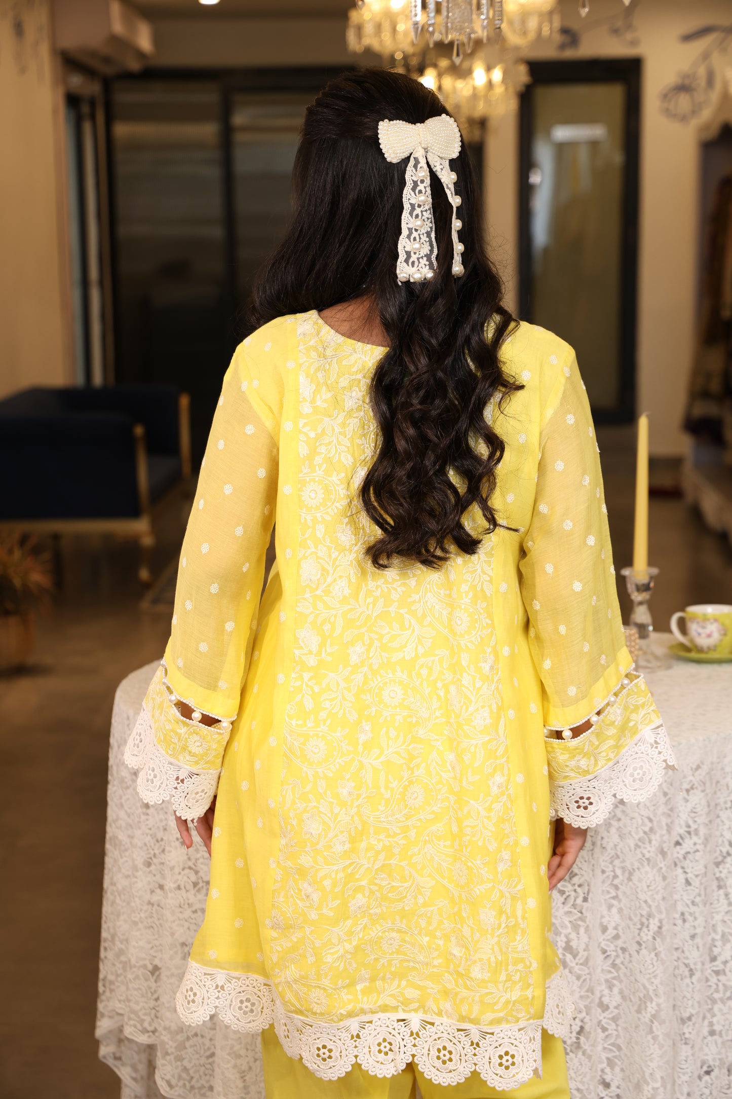 Sunlit Bloom Embroidered Suit Set