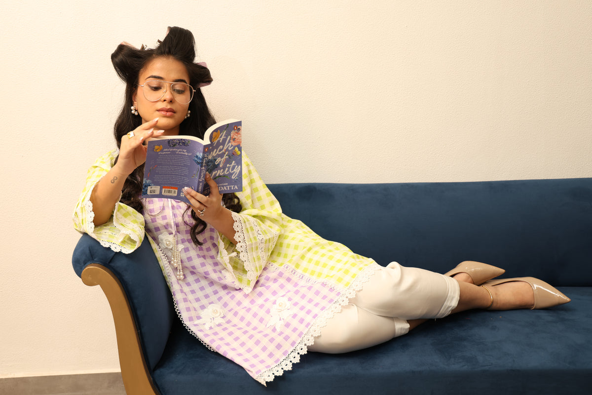 Pastel Bloom Lace Kurta