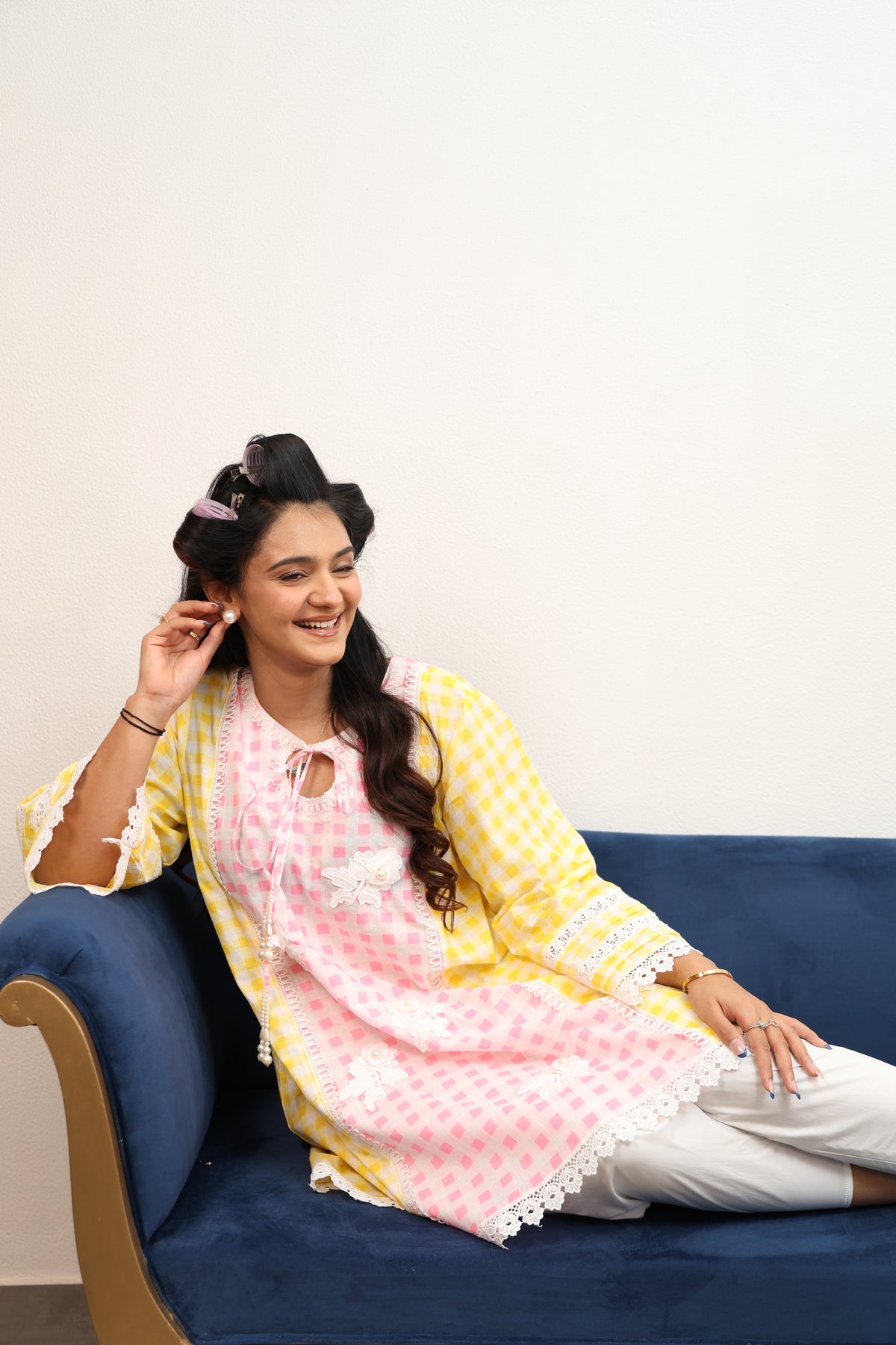 Sunshine Blush Lace Kurta Set