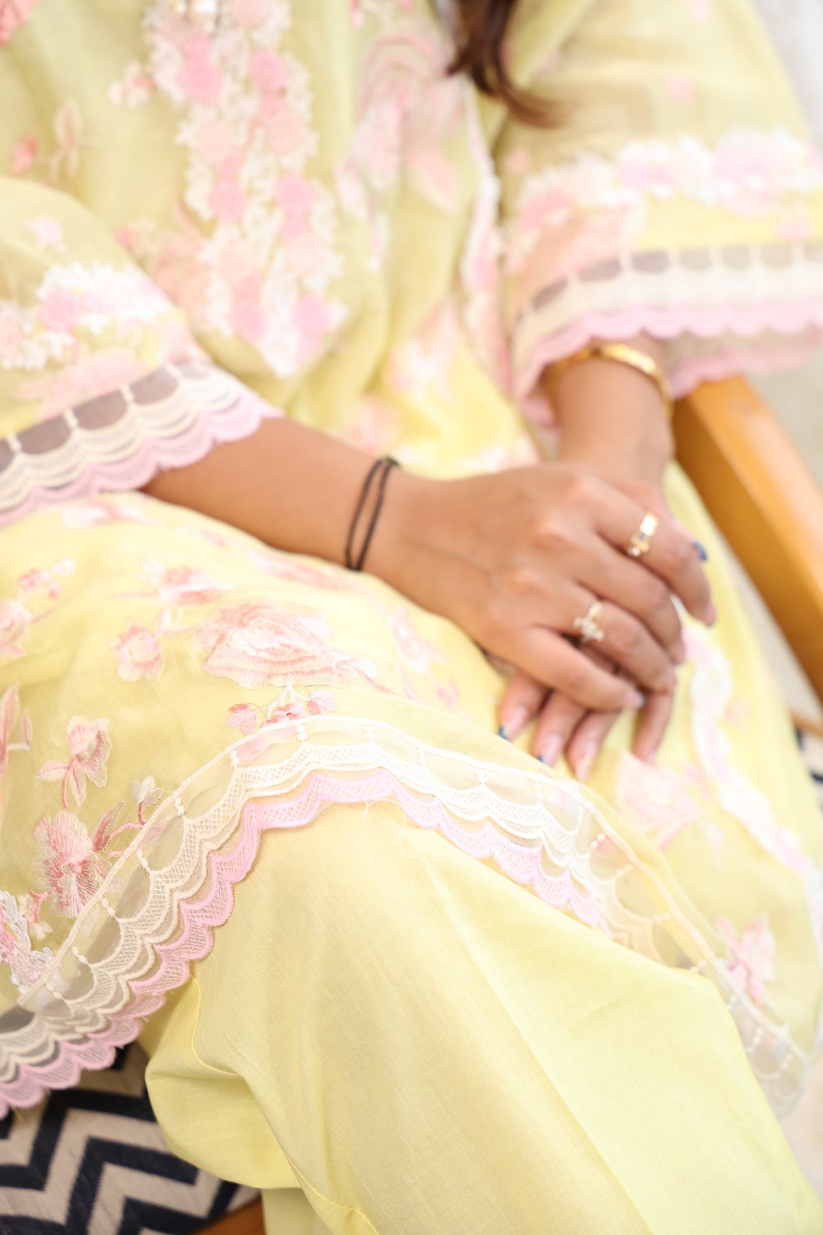 Lemon Blossom Embroidered Suit Set