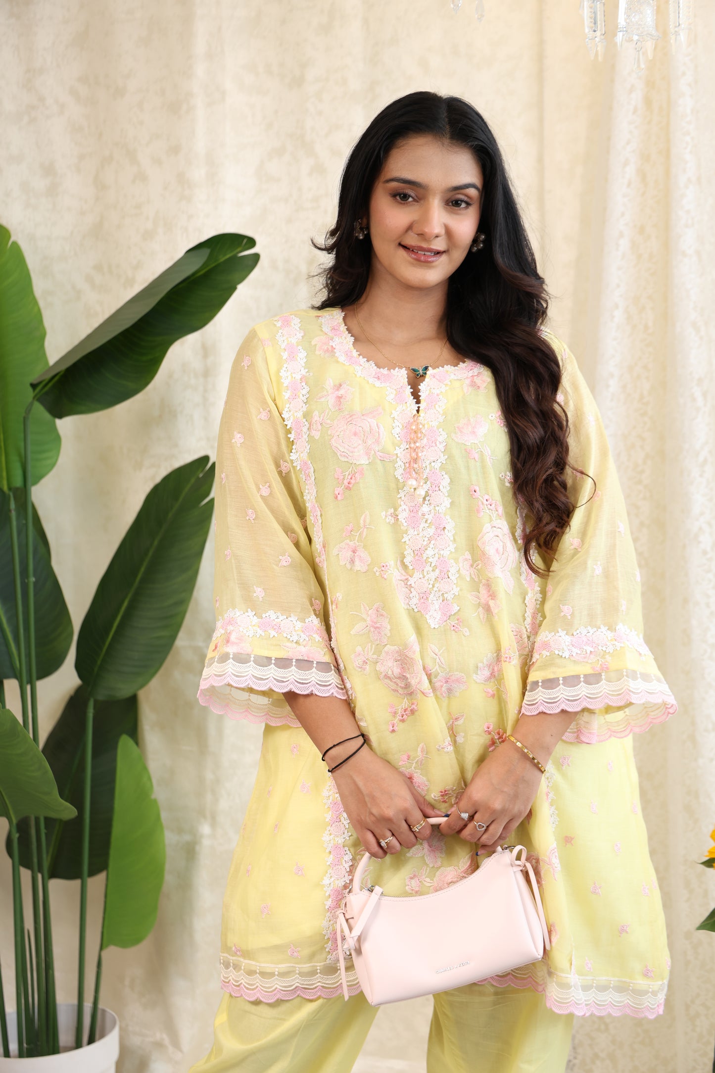 Lemon Blossom Embroidered Suit Set