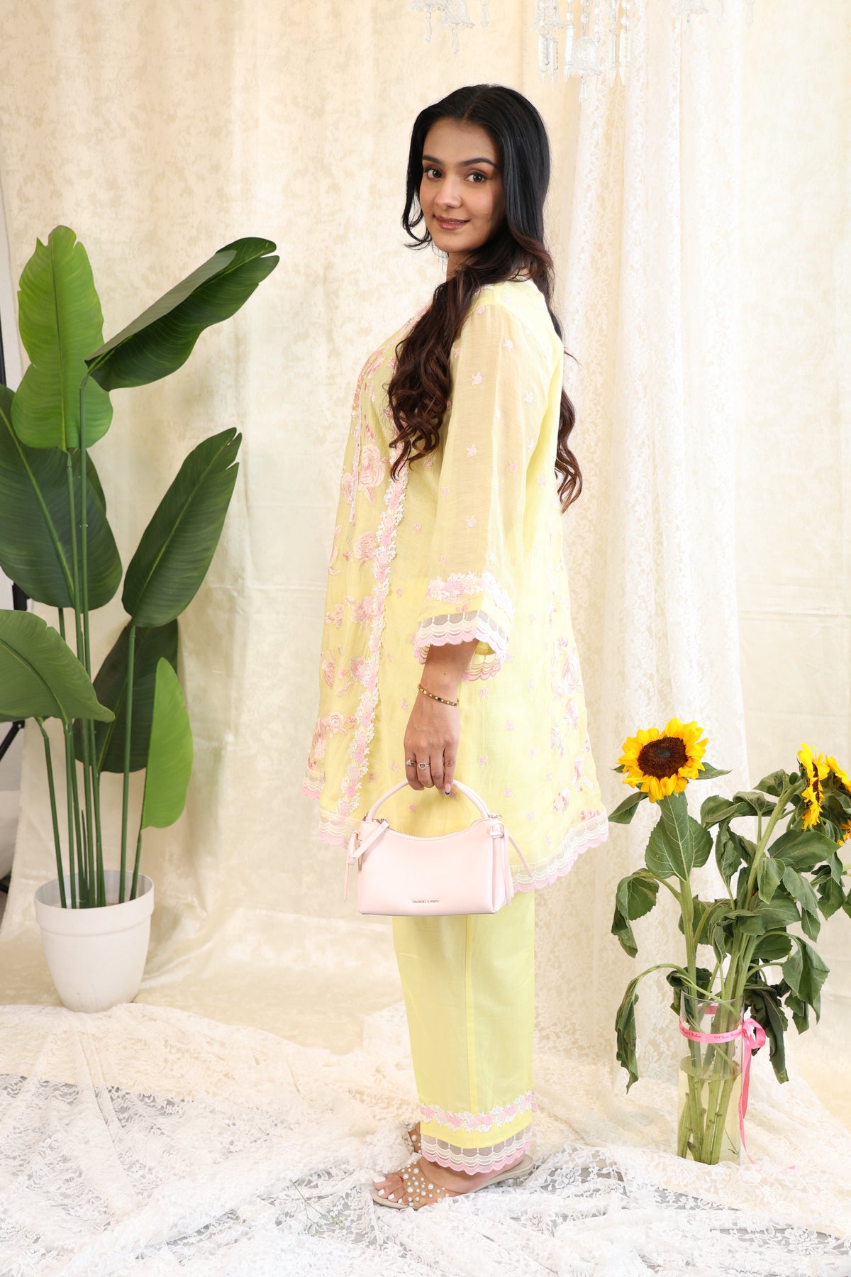 Lemon Blossom Embroidered Suit Set