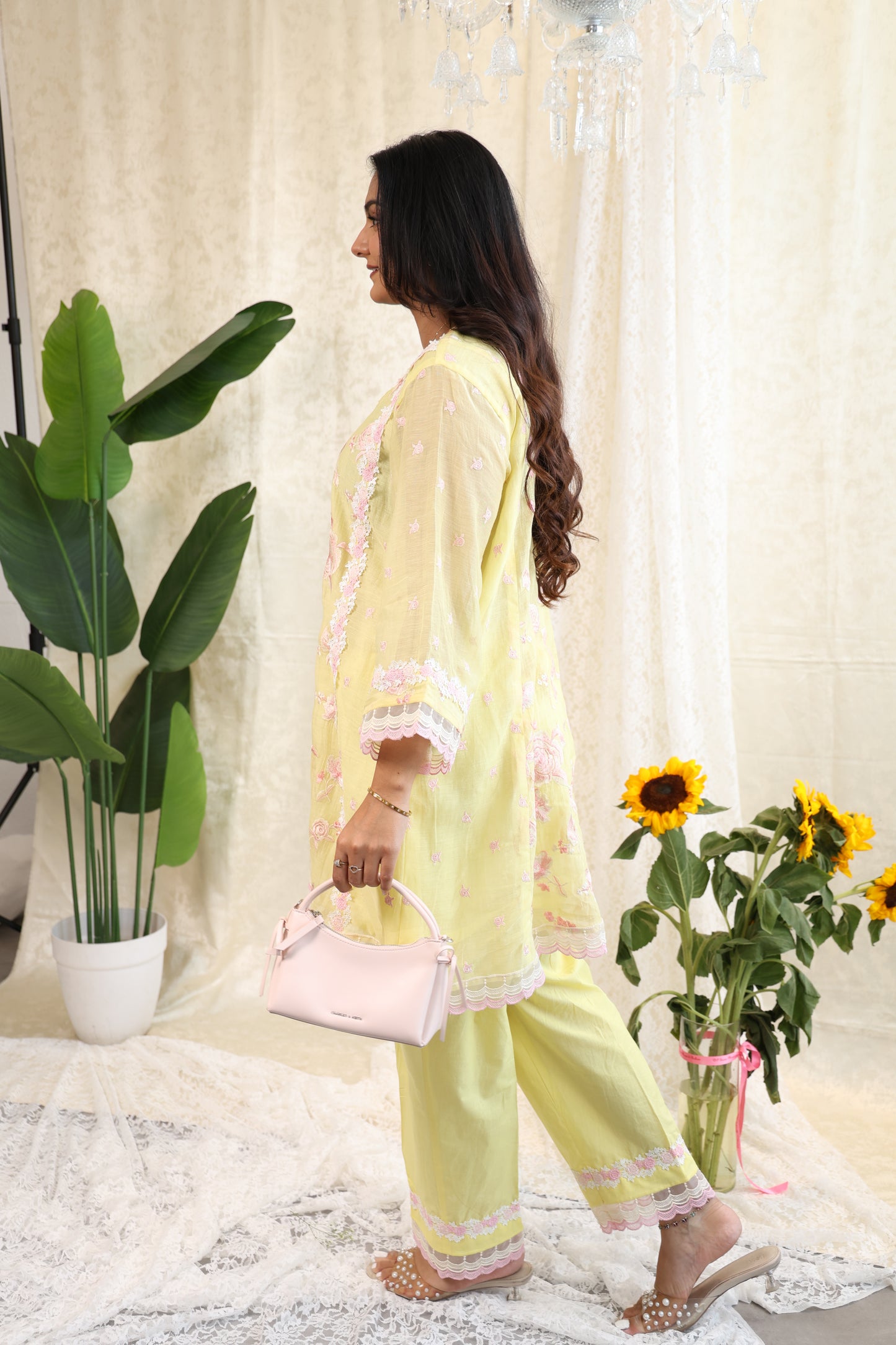 Lemon Blossom Embroidered Suit Set