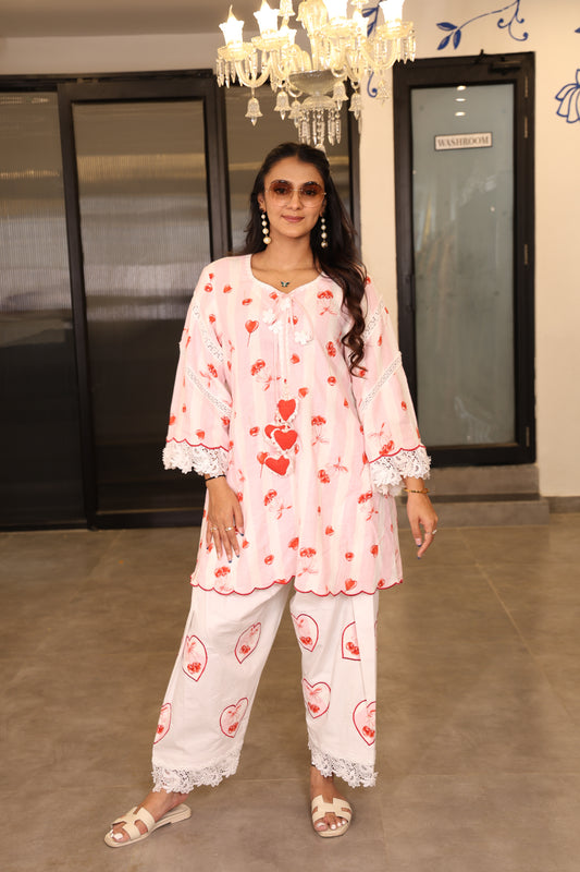 Blush Cherry Charm Suit Set