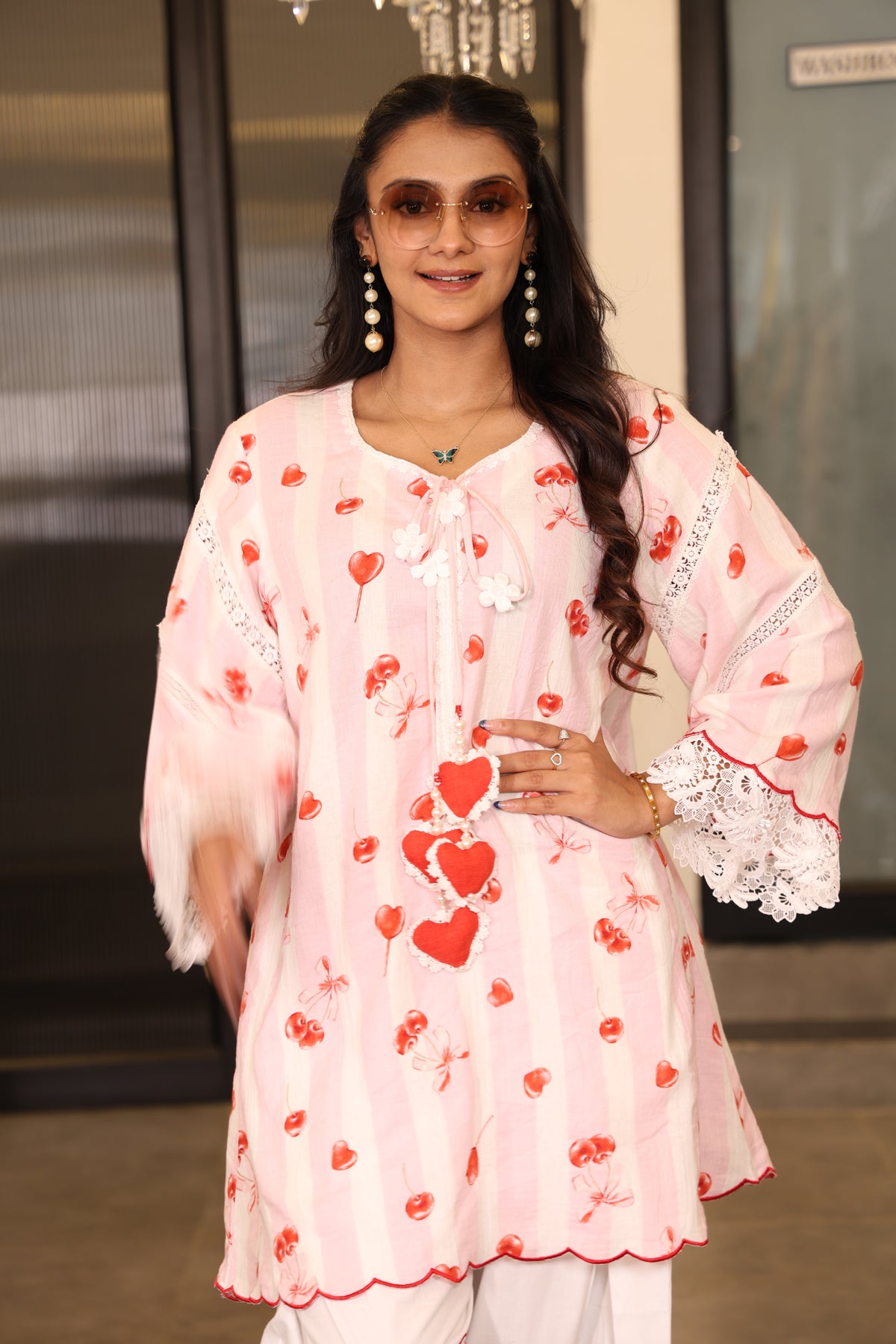 Blush Cherry Charm Suit Set