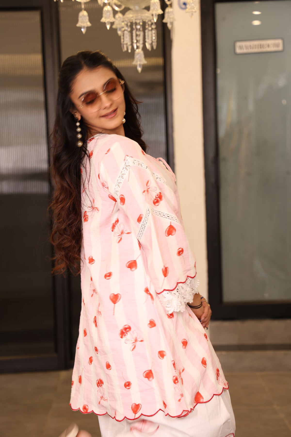 Blush Cherry Charm Suit Set