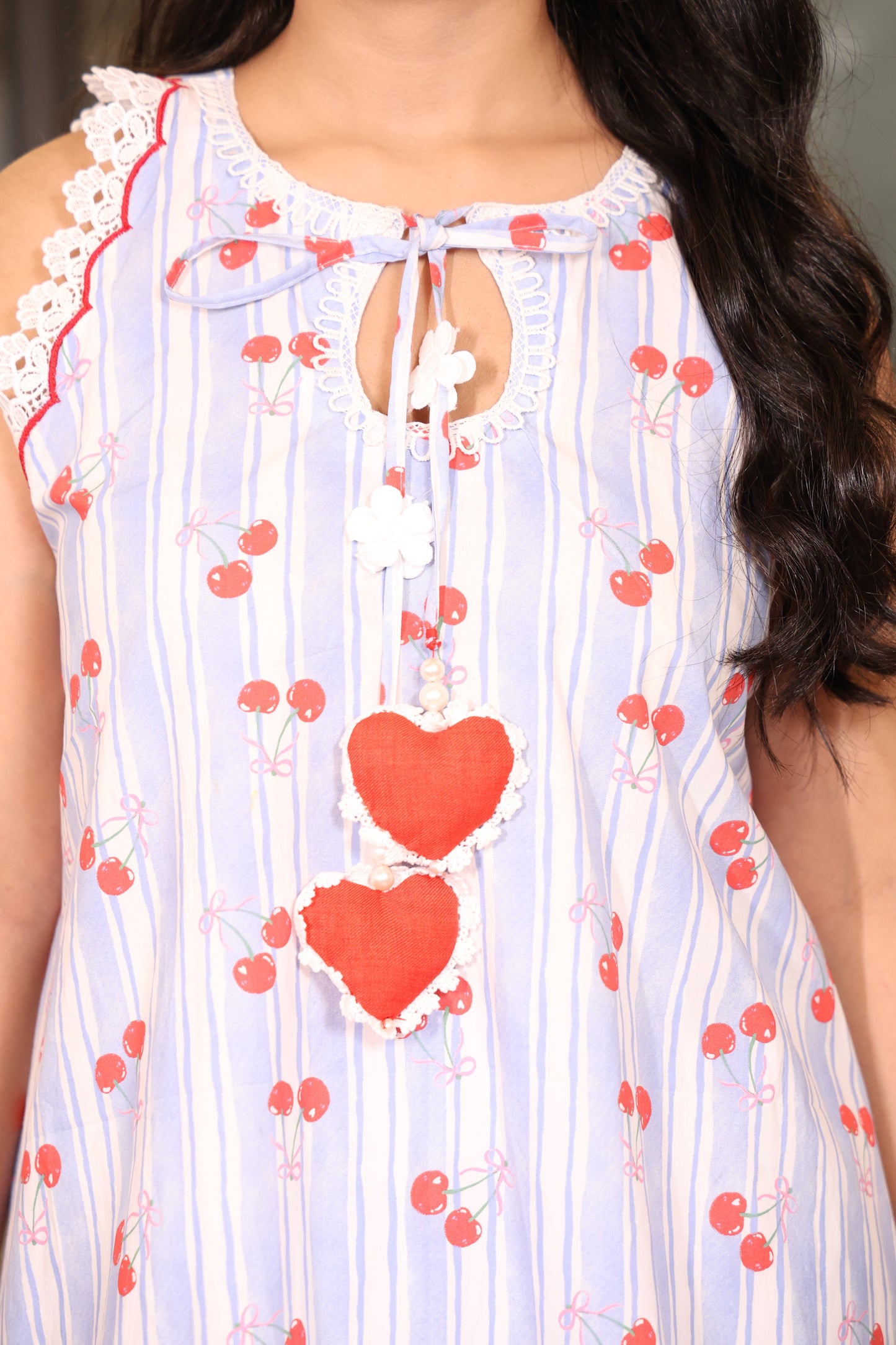 Cherry Bloom Lace Suit Set