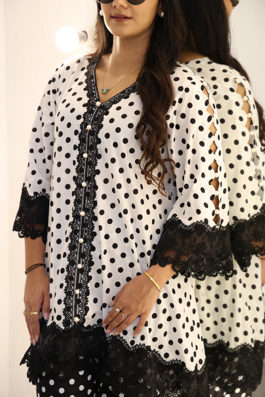 Midnight Muse Polka Suit Set