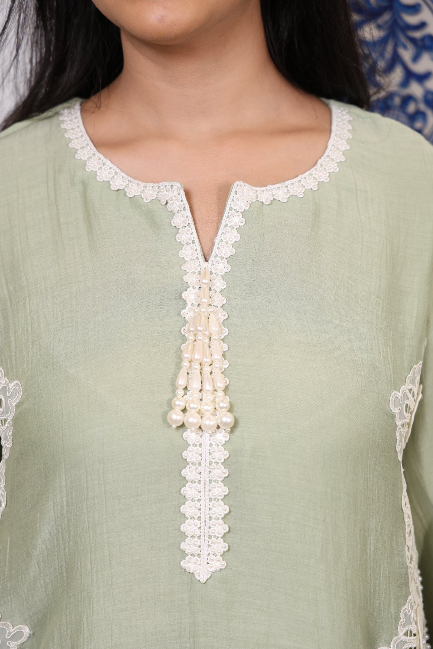 Sage Whisper Lace Suit Set