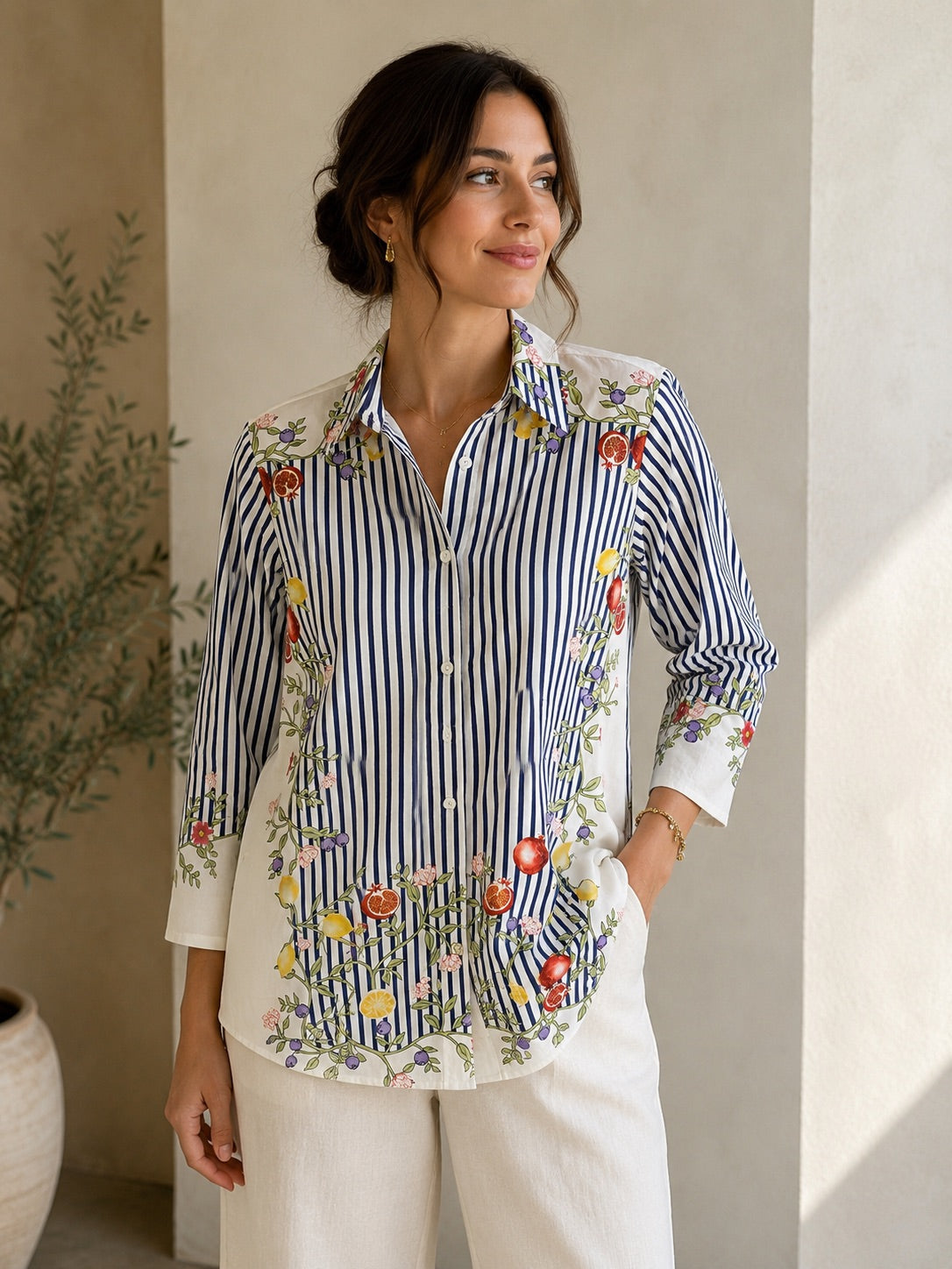 Azure Orchard Stripe Shirt
