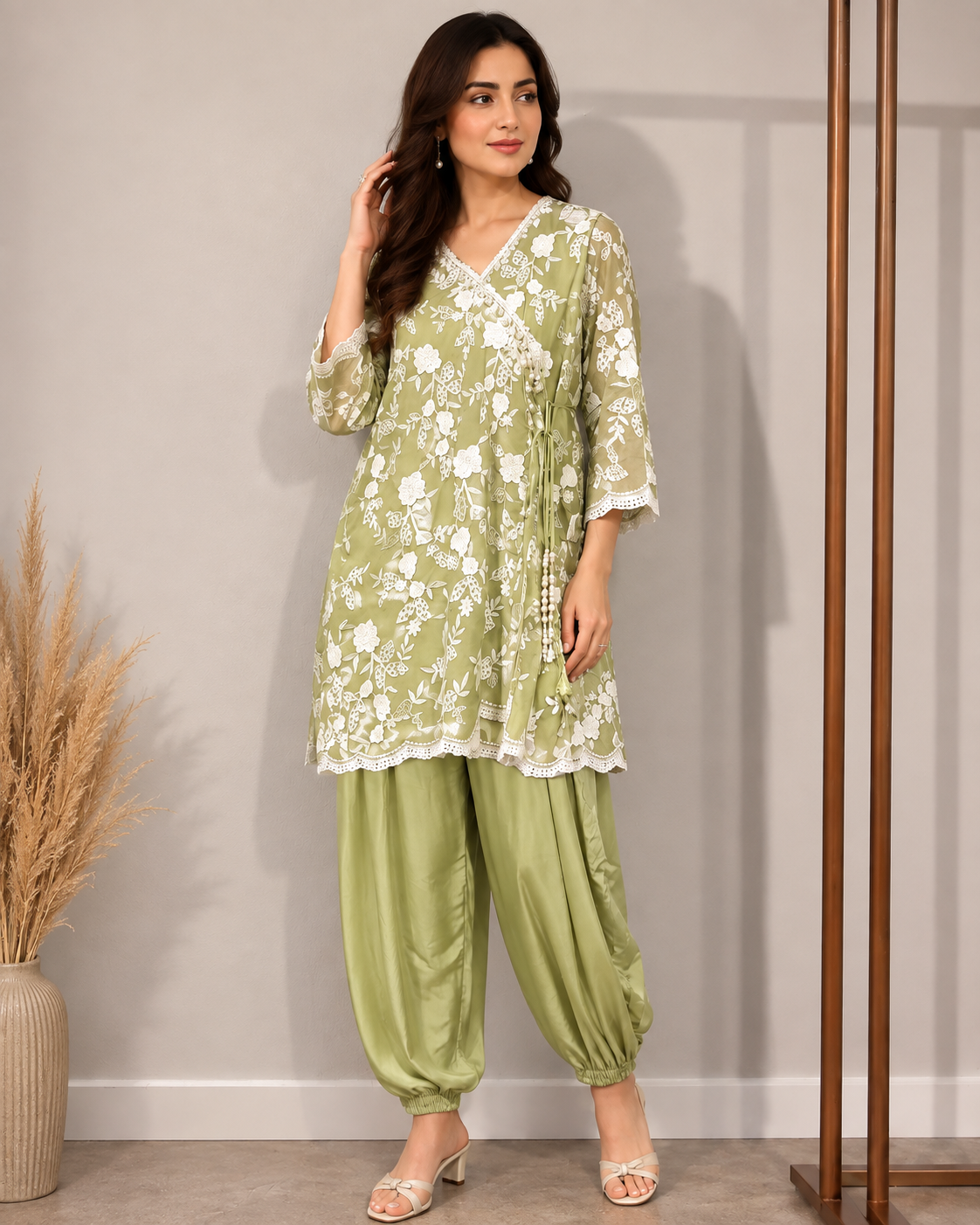 Olive Bloom Co-Ord Set